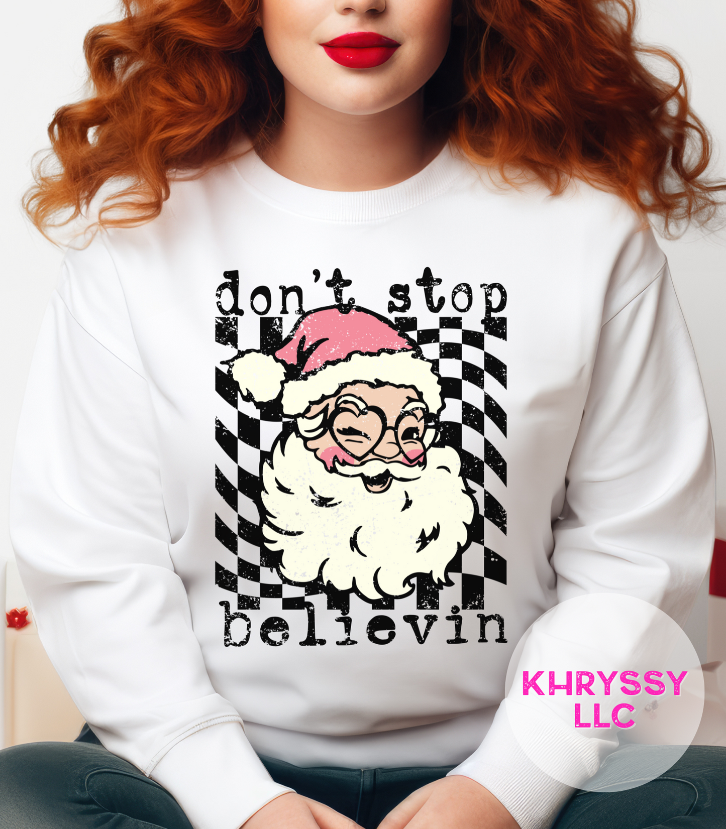 Don't Stop Believing Santa Shirt - Festive Holiday Spirit!!