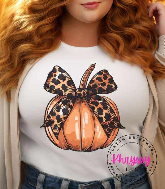 Leopard Print Pumpkin Unisex Shirt