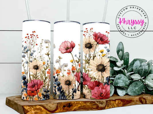 Blossom Breeze Floral 20oz Tumbler with Straw