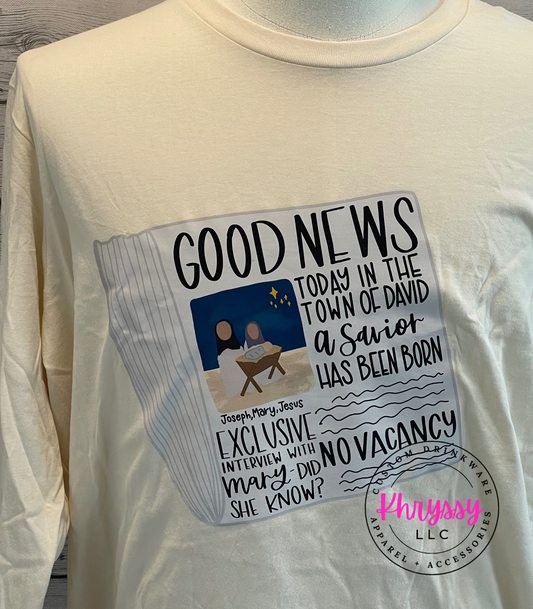 READY TO SHIP: Good News Unisex Christmas Shirt