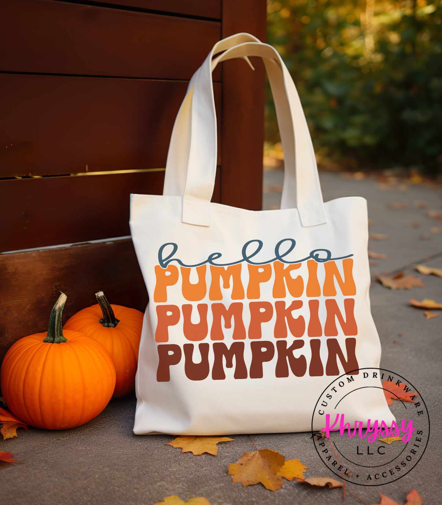 Hello Pumpkin Canvas Tote Bag