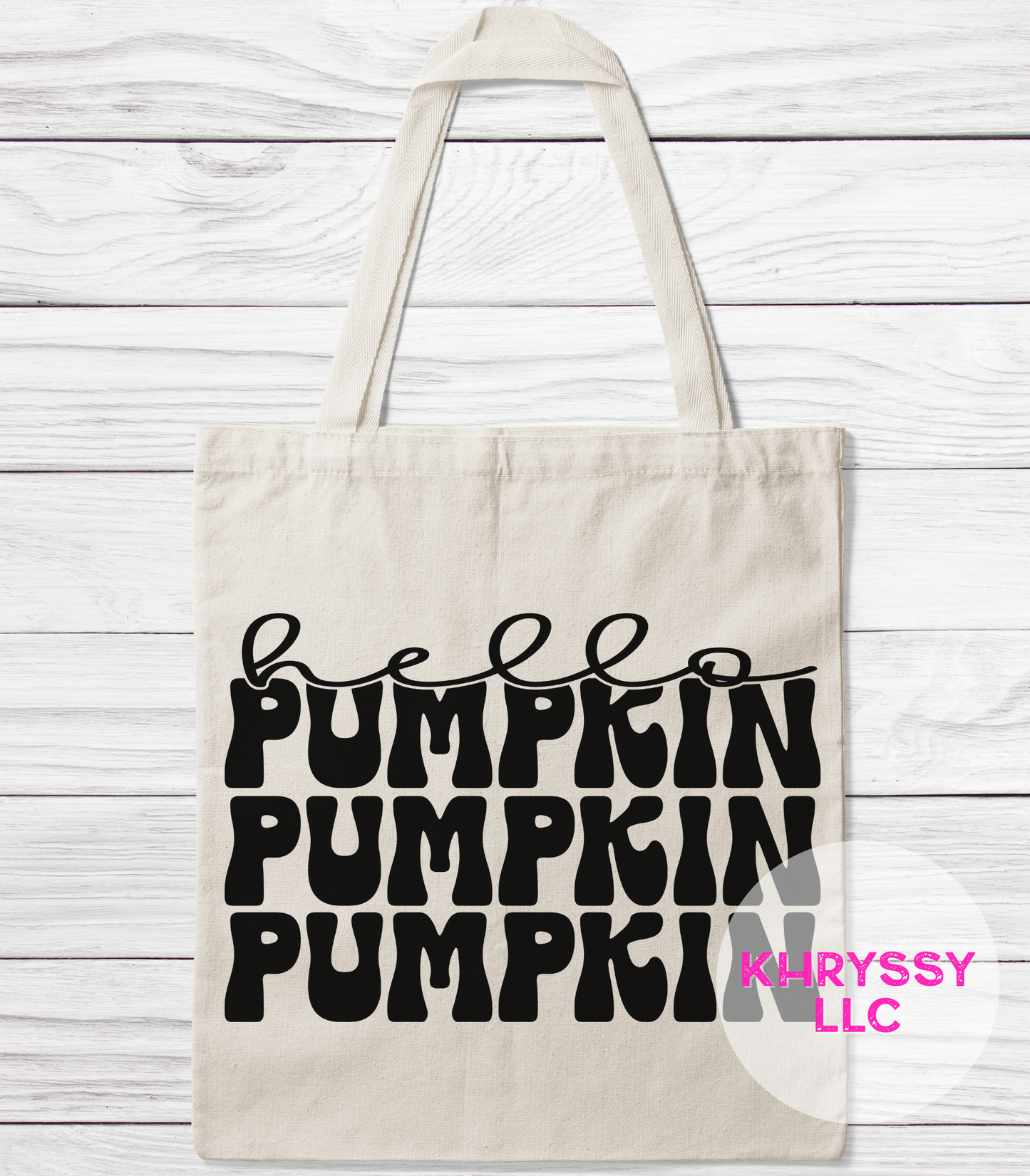 Hello Pumpkin Canvas Tote Bag