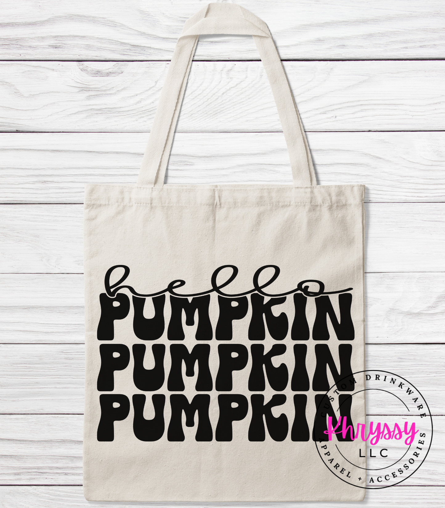 Hello Pumpkin Canvas Tote Bag