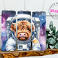 Cosmic Highland Cow 20oz Tumbler with Straw