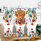 Highland Cow Wildflower 40oz Tumbler with Metal Straw