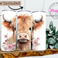 Majestic Beauty 20oz Highland Cow Tumbler with Straw