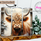 20oz Cozy Countryside Highland Cow Tumbler with Straw