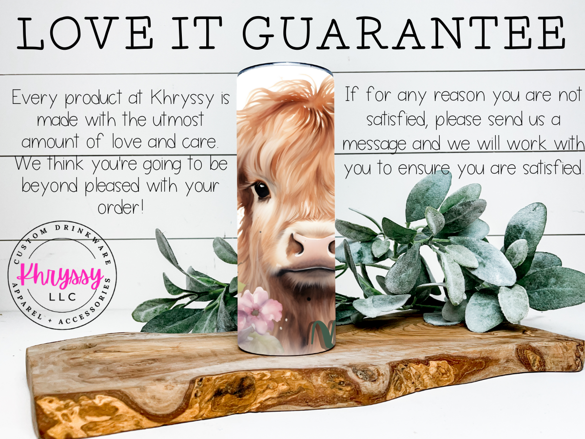 Majestic Beauty 20oz Highland Cow Tumbler with Straw