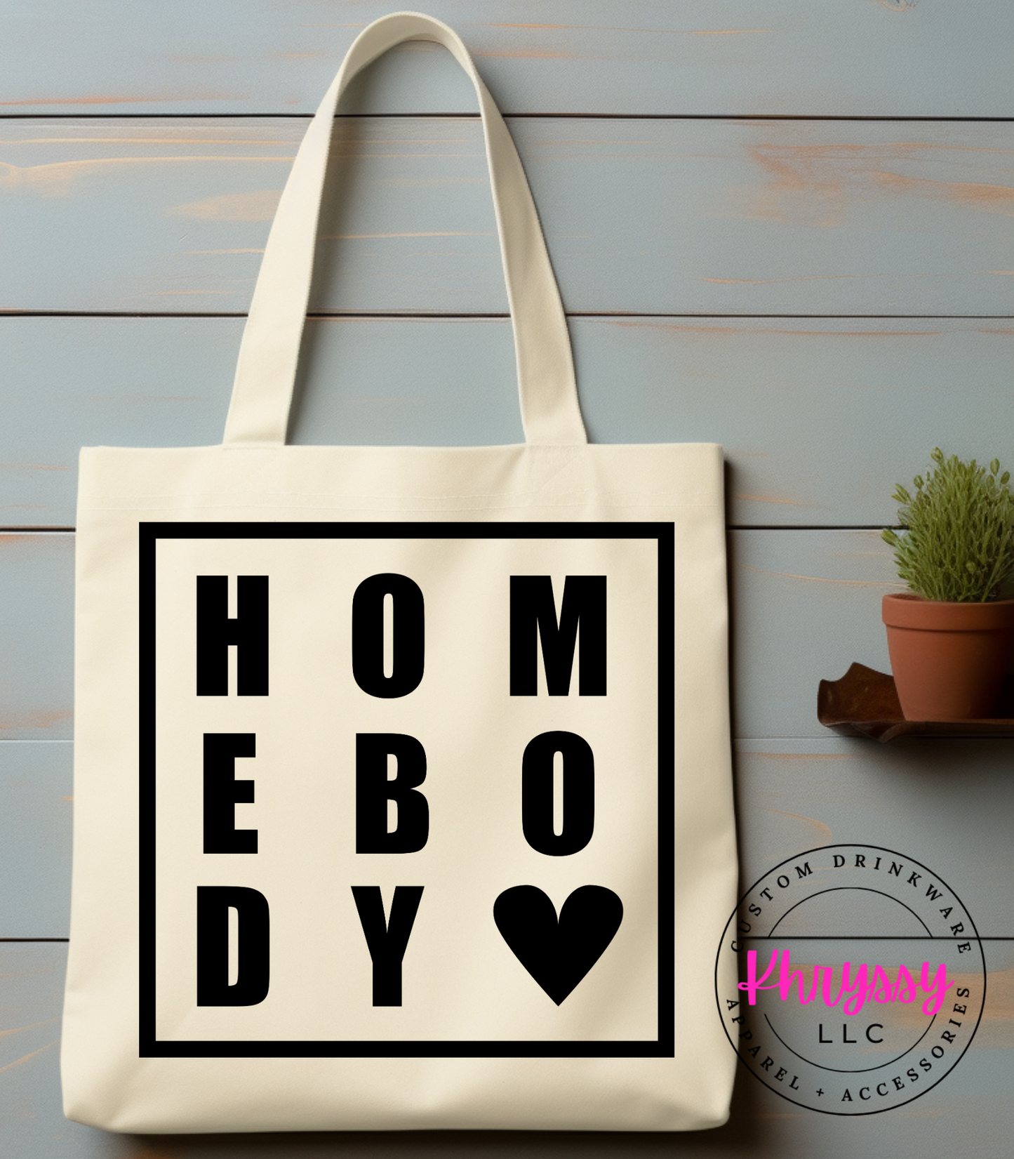 Homebody Canvas Tote Bag