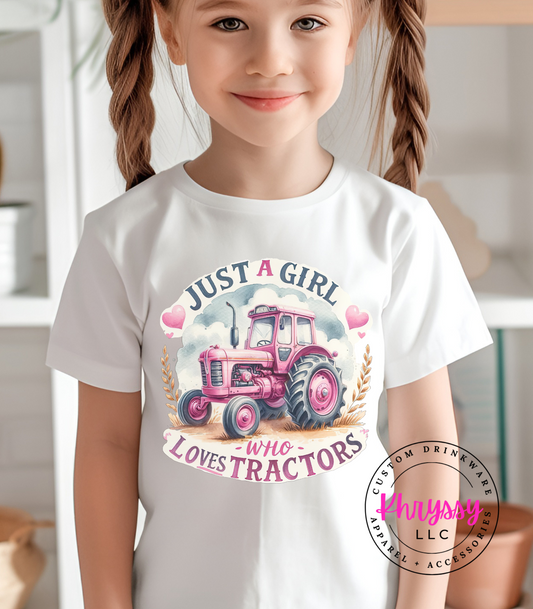 Just A Girl Who Loves Tractors Unisex Shirt
