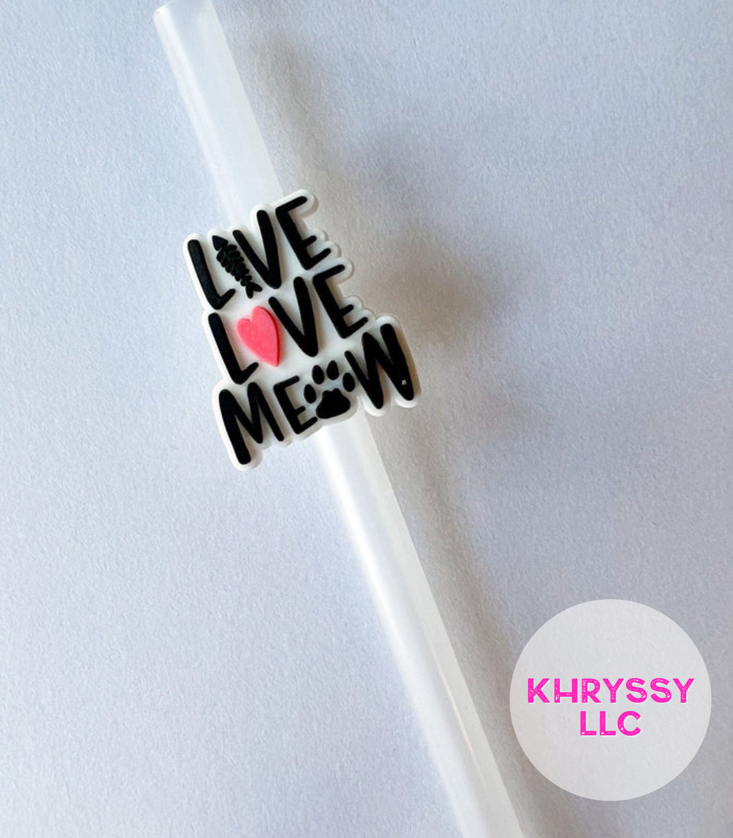 Live Love Meow Straw Accessory