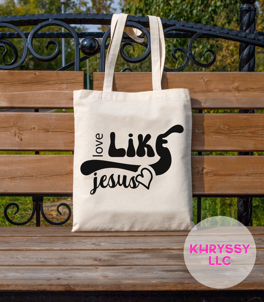 Love Like Jesus Canvas Tote Bag
