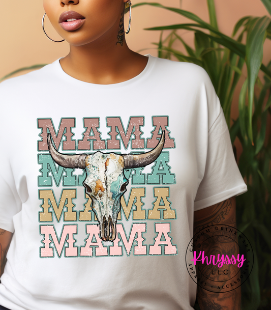 Mama Cow Skull: Boho Chic Unisex Shirt