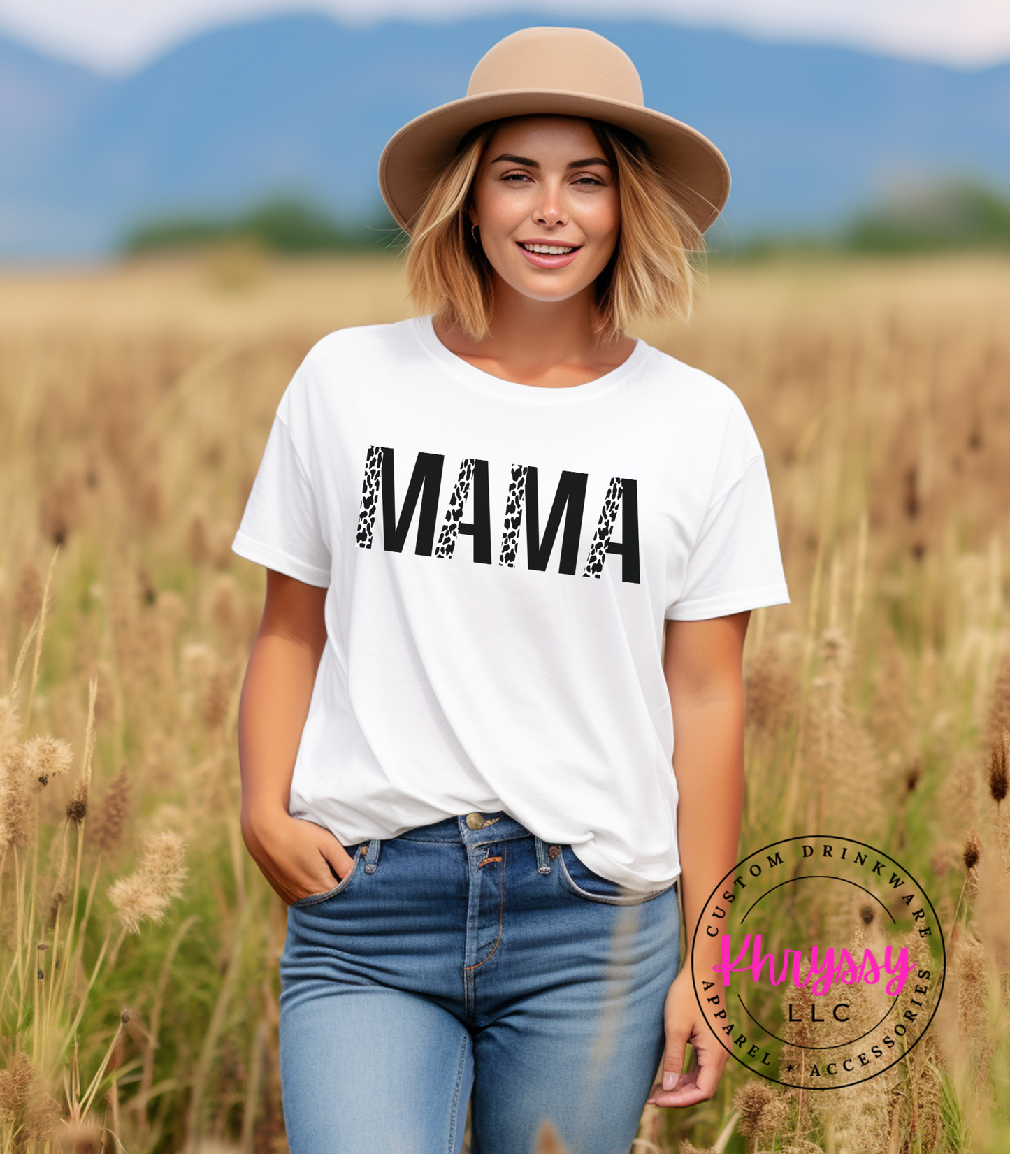Cow Print Mama Farmhouse Gift Set