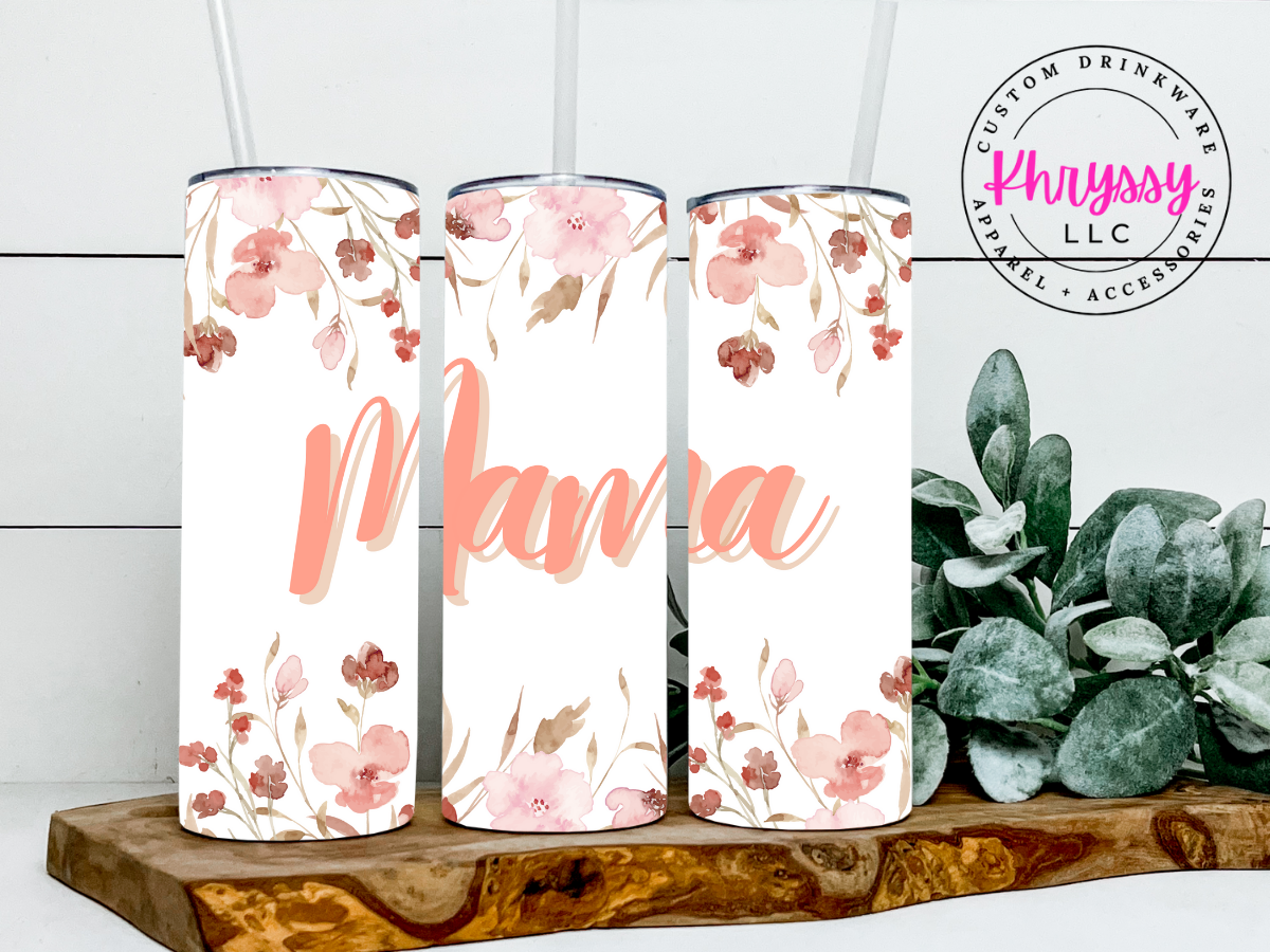 Mama Mornings Custom 20oz Tumbler with Straw