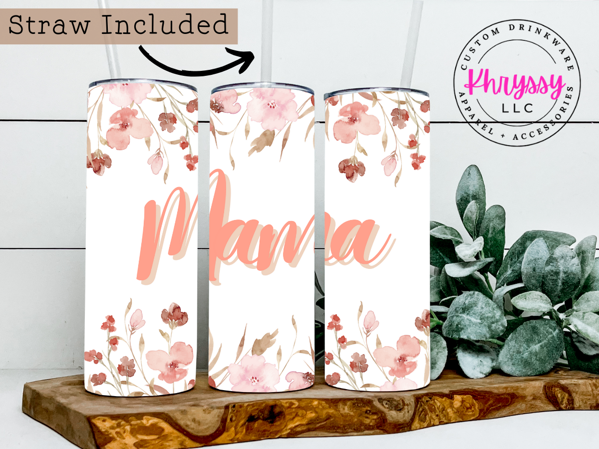 Mama Mornings Custom 20oz Tumbler with Straw