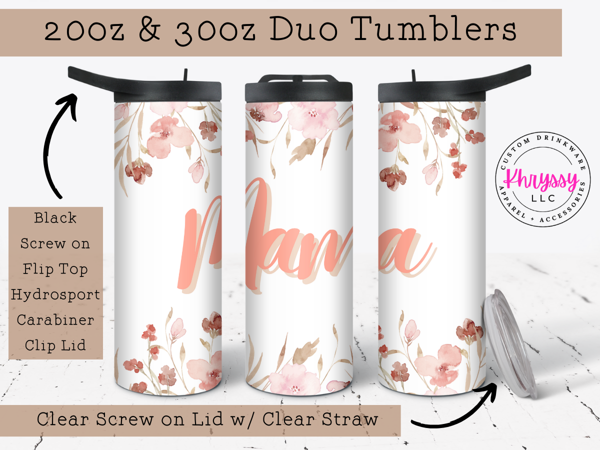 Mama Mornings Custom 20oz Tumbler with Straw