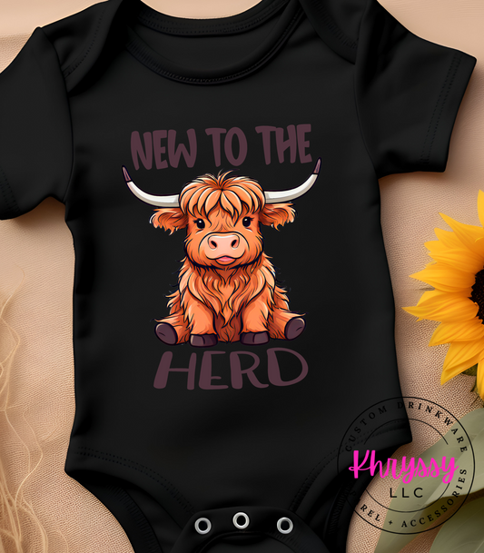 Highland Cow New to the Herd Bodysuit