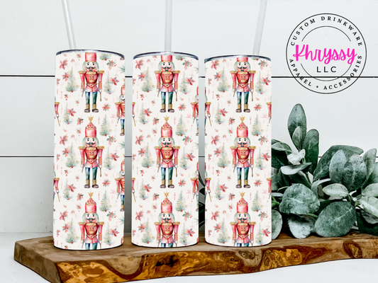 Nostalgic Nutcracker Delight 20oz Tumbler with Straw