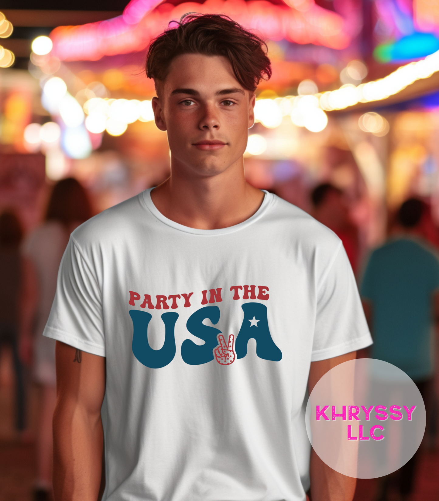 Sparkle and Celebrate: Party in the USA T-Shirt