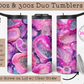 Gorgeous Fusion Pink and Purple Agate-Inspired 20oz Tumbler with Straw