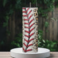 Roaring Baseball Spirit: Personalized Leopard Print Tumbler