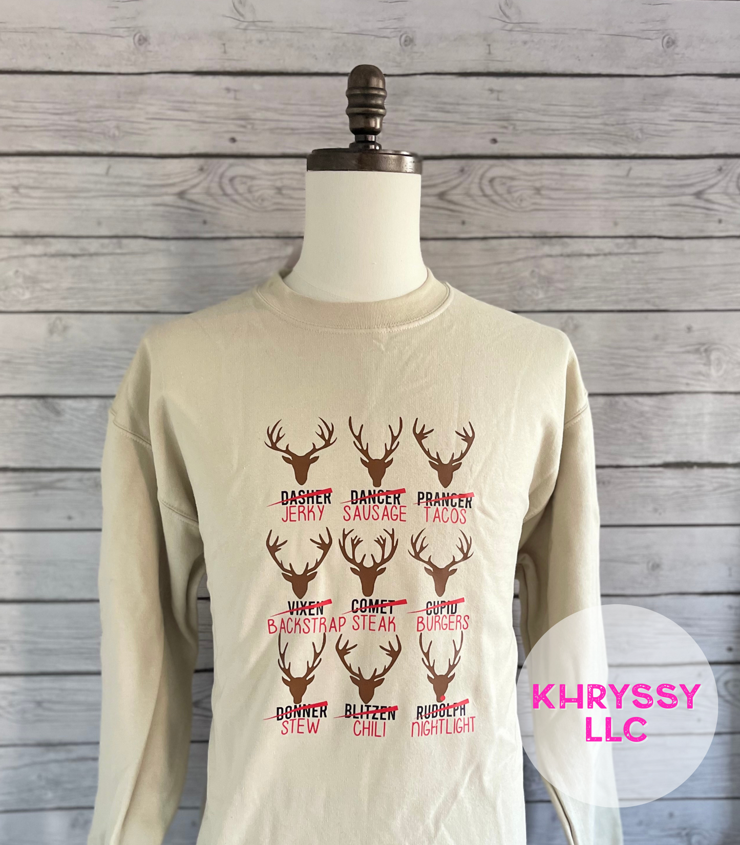 READY TO SHIP: Reindeer Meat Crewneck Unisex Shirt