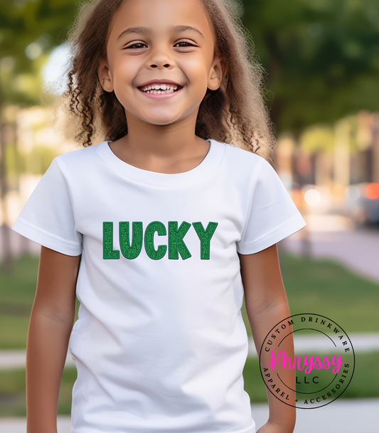 St. Patrick's Day Lucky Faux Sequin Shirt - Sparkle in Irish Style!