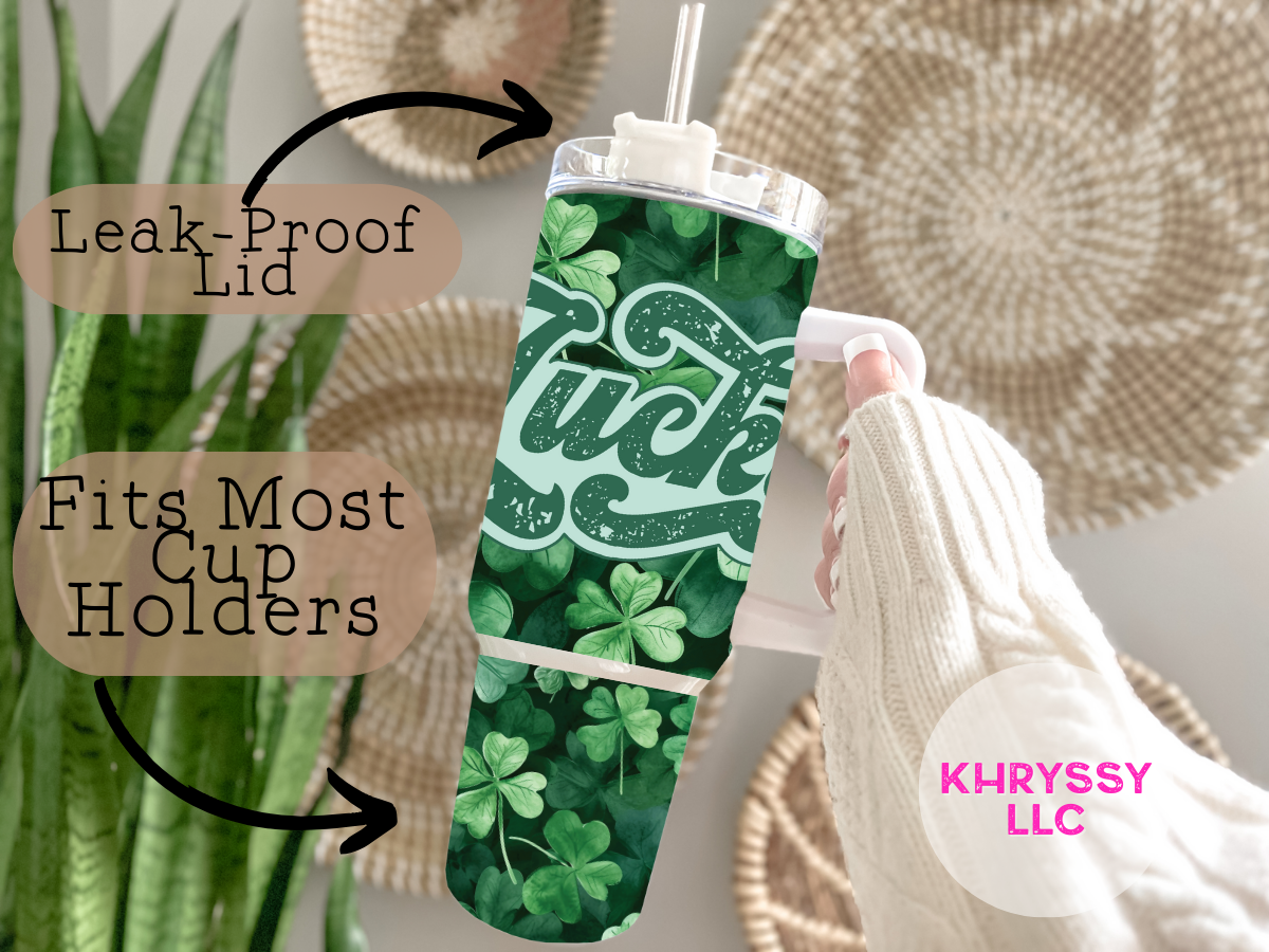 Lucky Charms Galore - Four-Leaf Clover St. Patrick's Day Tumbler