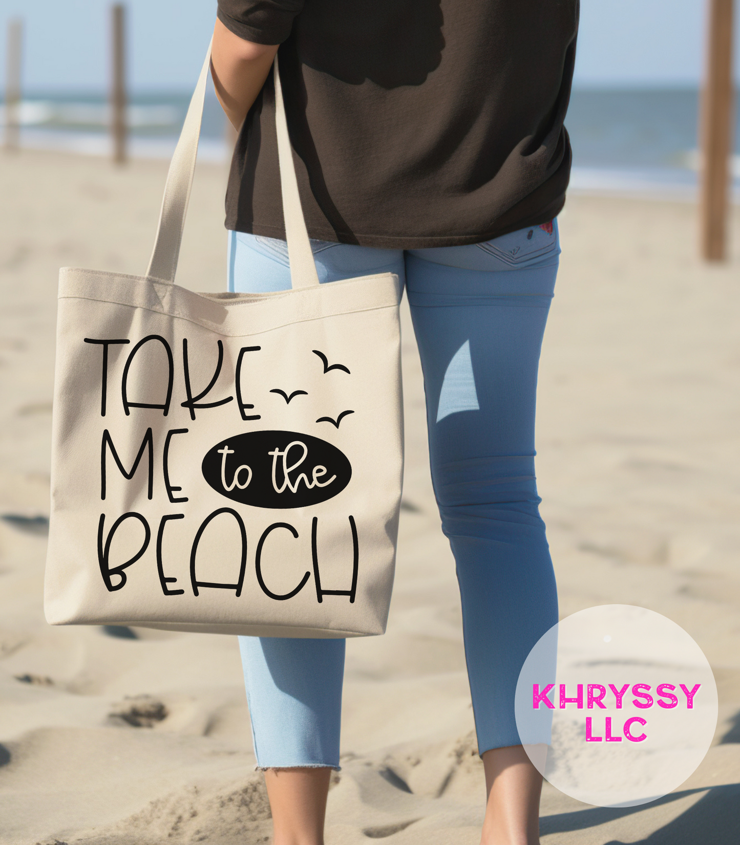 Take Me To The Beach Canvas Tote Bag