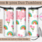 Pastel Dreams Personalized Rainbow 20oz Tumbler with Straw