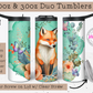 Whimsical Fox 20oz Tumbler with Straw